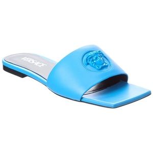 VERSACE Medusa Embellished Slide Sandals